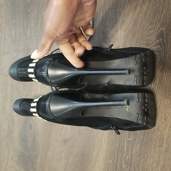 Dollhouse Black Ankle Moto Boots with Studded Detail - Picture 4 of 6